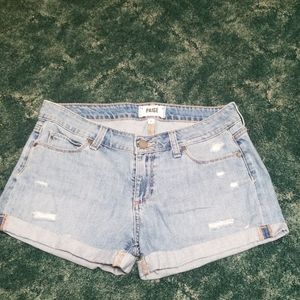 Paige Distressed Jean Shorts
